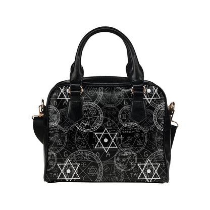 Pentagram Pattern Print Design A01 Shoulder Handbag
