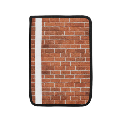 Brick Brown Pattern Print Design 02 Car Seat Belt Cover