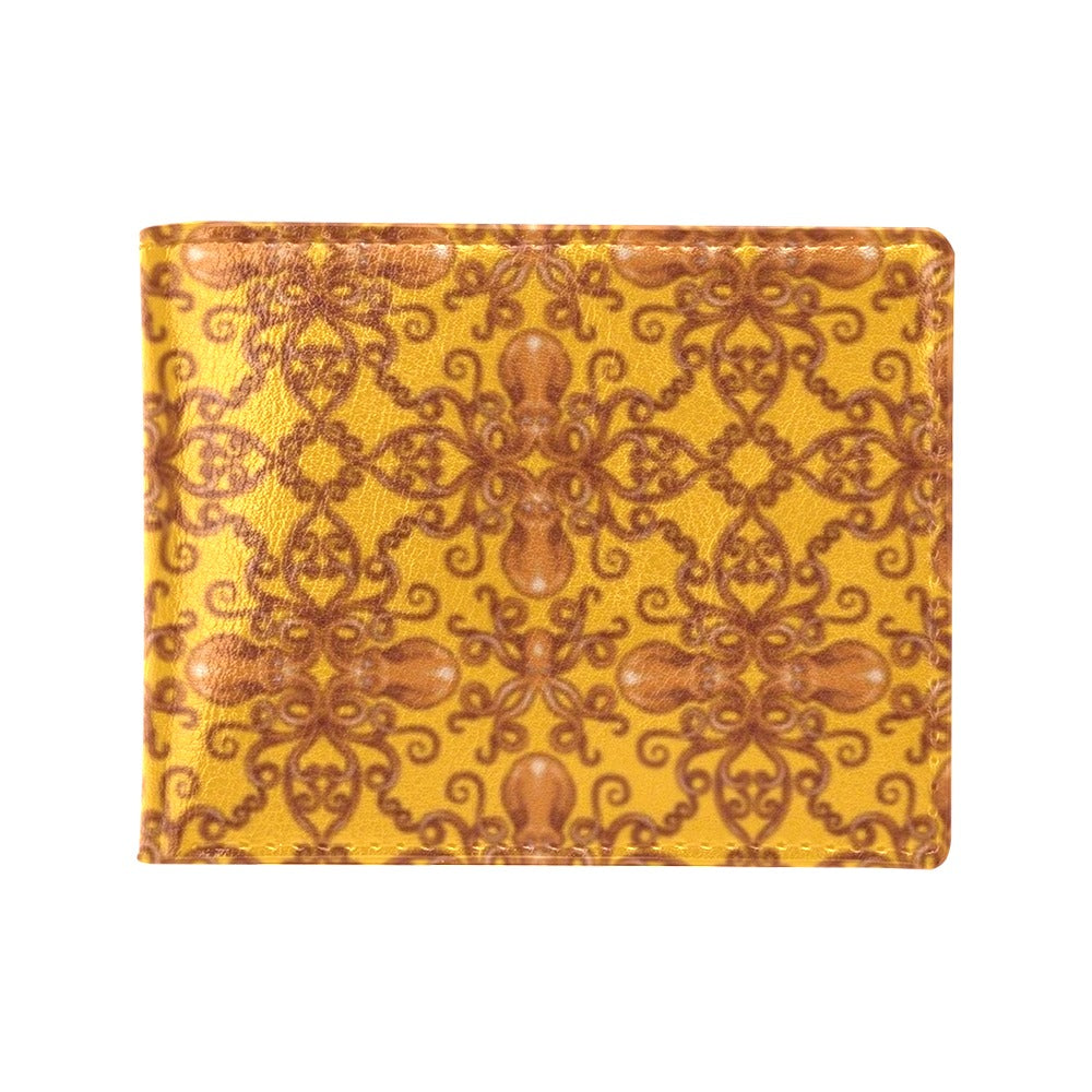 Octopus Background Design Print Men's ID Card Wallet