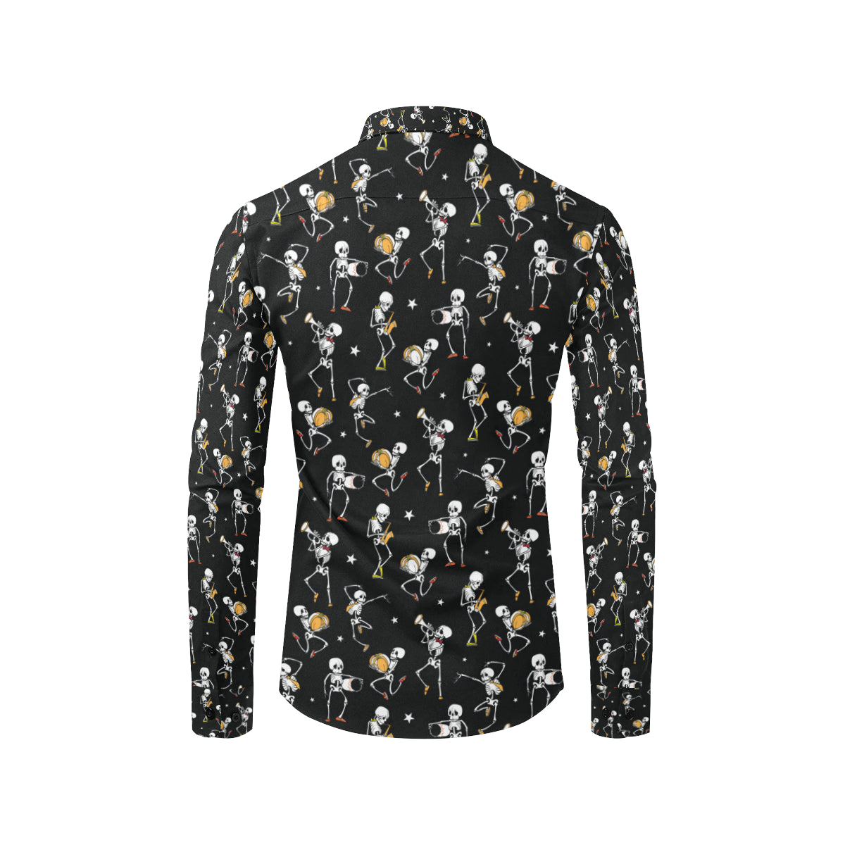 Skeleton Dance Print Men's Long Sleeve Shirt