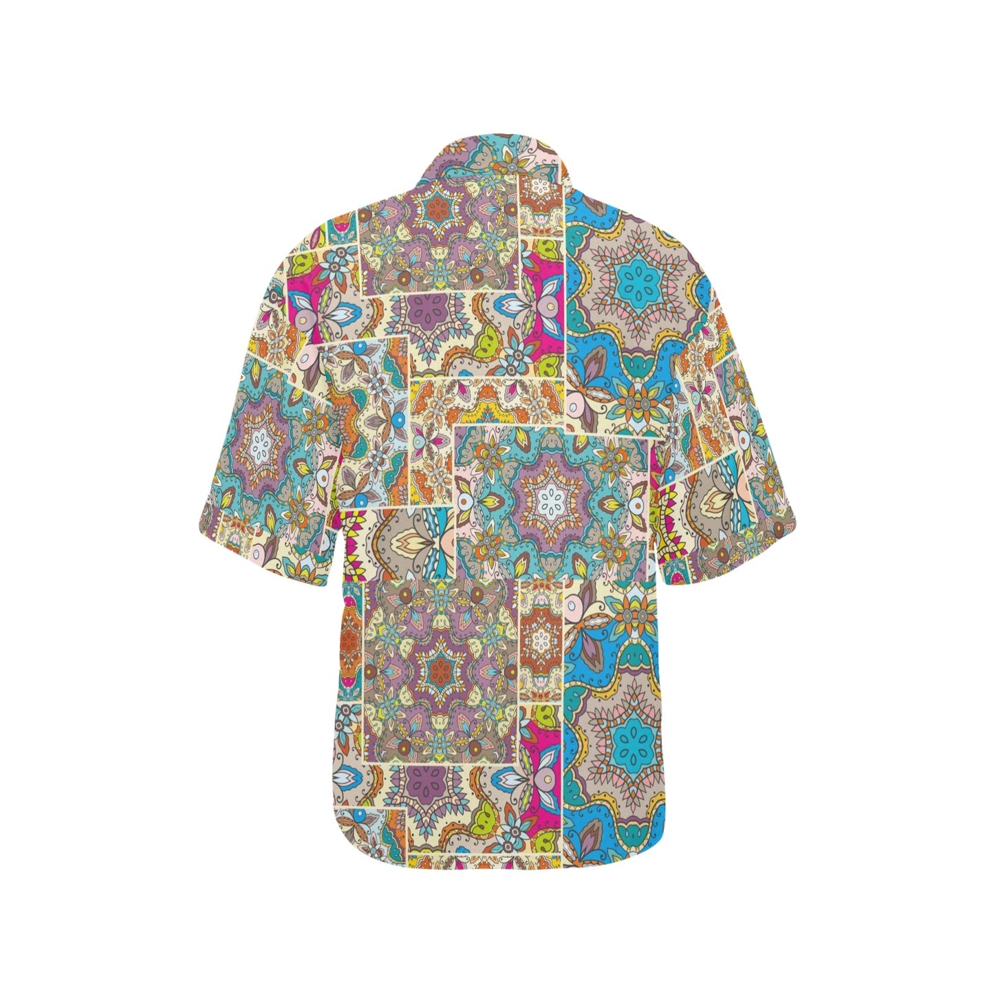 Patchwork Print Design LKS402 Women's Hawaiian Shirt