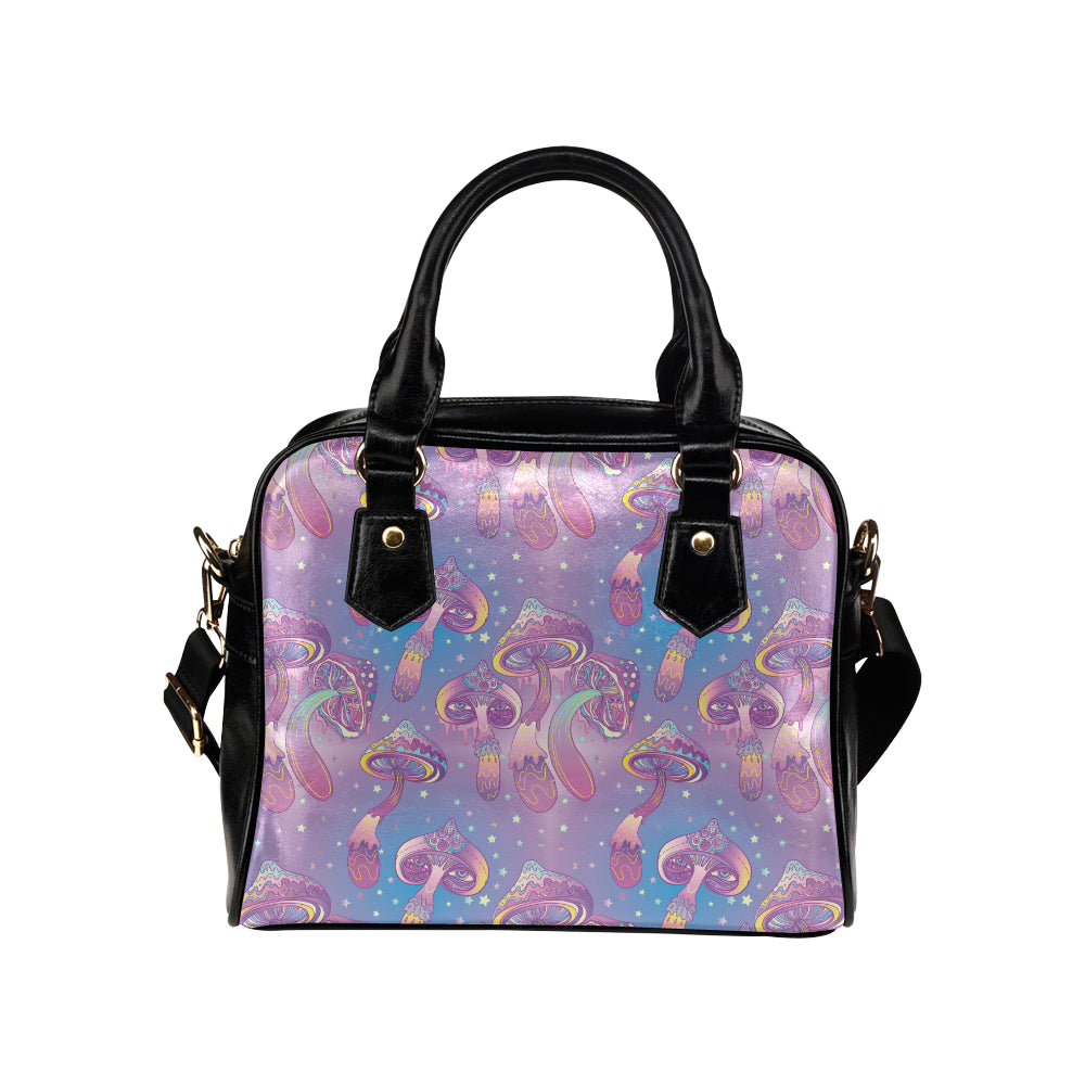 Psychedelic Mushroom Pattern Print Design A01 Shoulder Handbag