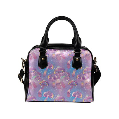 Psychedelic Mushroom Pattern Print Design A01 Shoulder Handbag