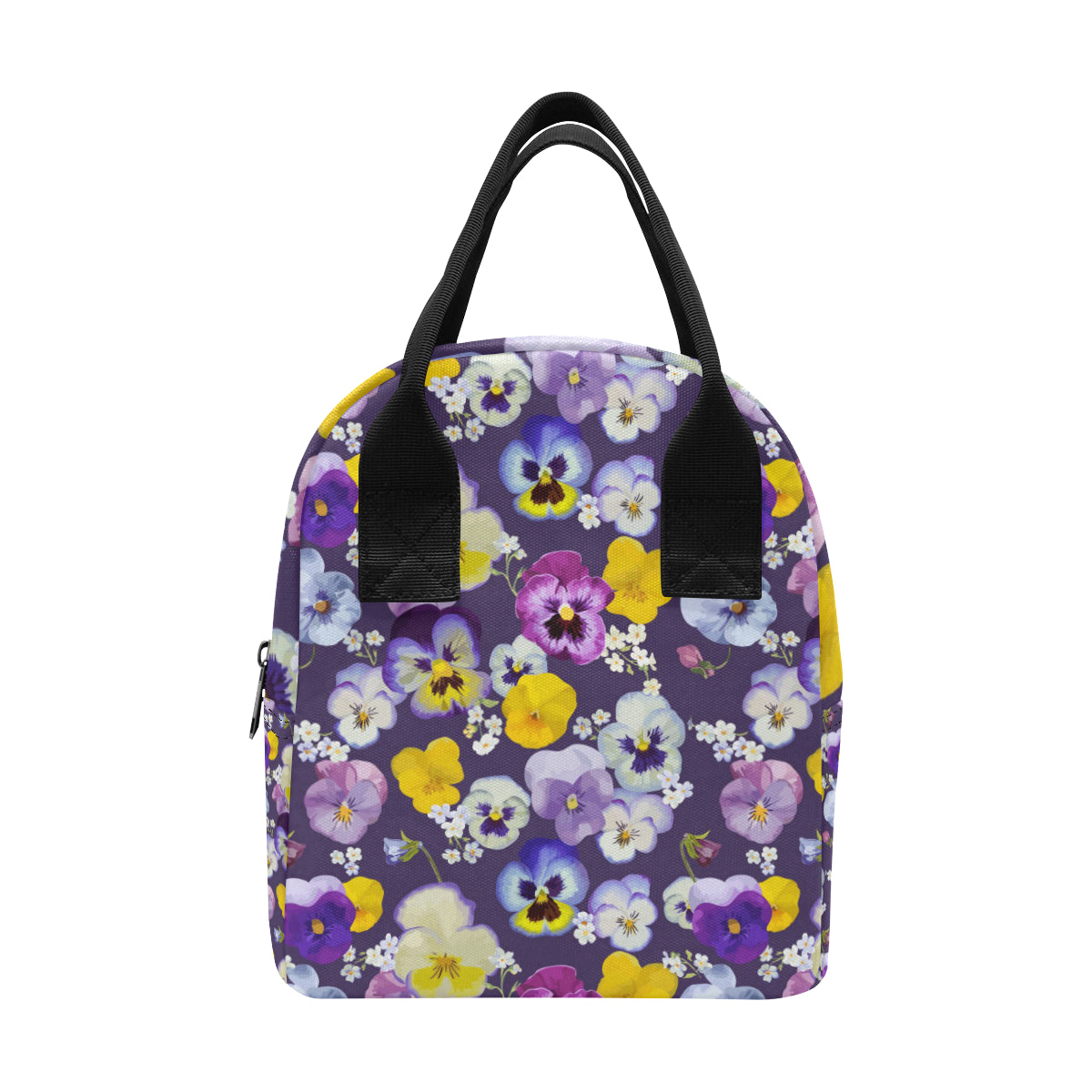 Pansy Pattern Print Design PS02 Insulated Lunch Bag