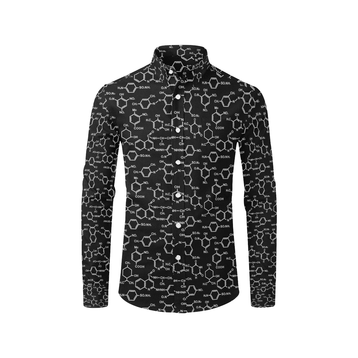 Chemical Pattern Print Design 02 Men's Long Sleeve Shirt