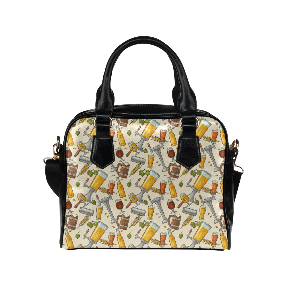 Beer Pattern Print Design 05 Shoulder Handbag