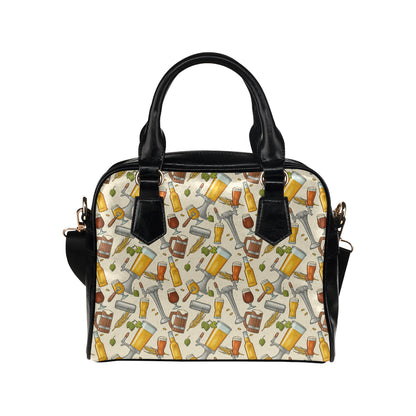 Beer Pattern Print Design 05 Shoulder Handbag