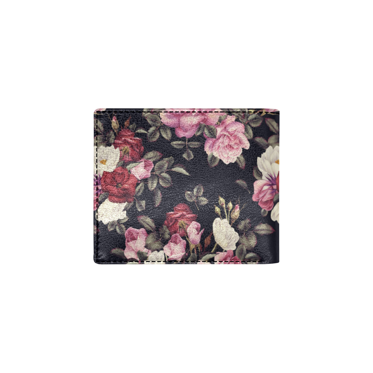 Rose Pattern Men's ID Card Wallet