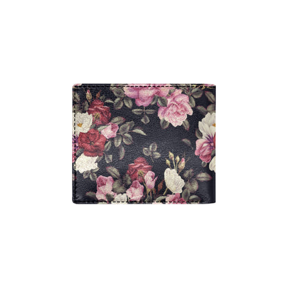 Rose Pattern Men's ID Card Wallet