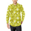Hawaiian Themed Pattern Print Design H019 Men's Long Sleeve Shirt