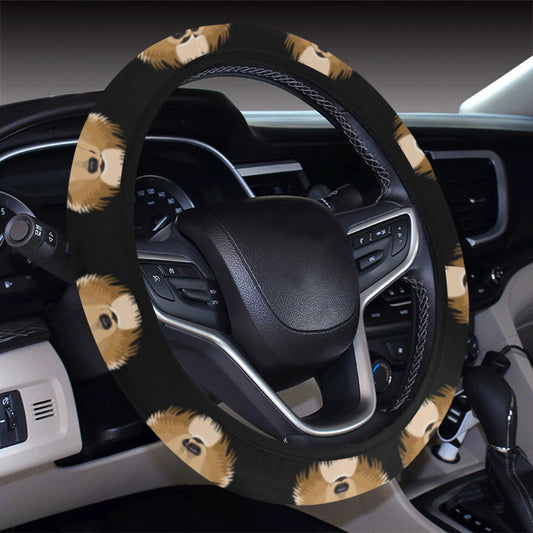 Collies Pattern Print Design 01 Steering Wheel Cover with Elastic Edge