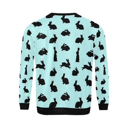 Rabbit Pattern Print Design RB010 Men Long Sleeve Sweatshirt