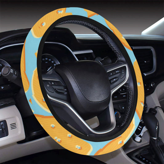 Cracker Pattern Print Design 02 Steering Wheel Cover with Elastic Edge