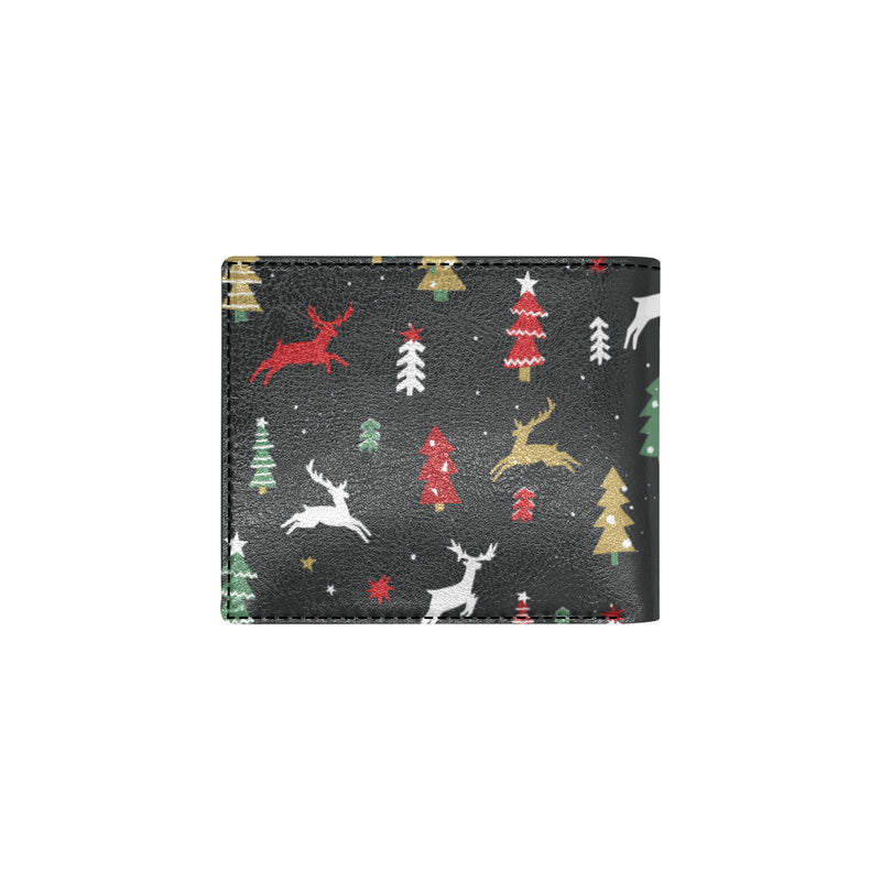 Christmas Tree Deer Style Pattern Print Design 03 Men's ID Card Wallet