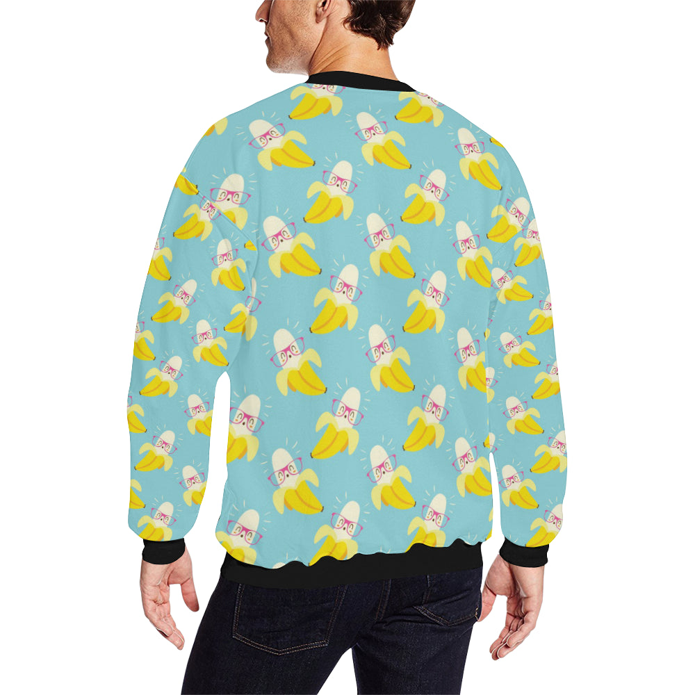 Banana Pattern Print Design BA07 Men Long Sleeve Sweatshirt
