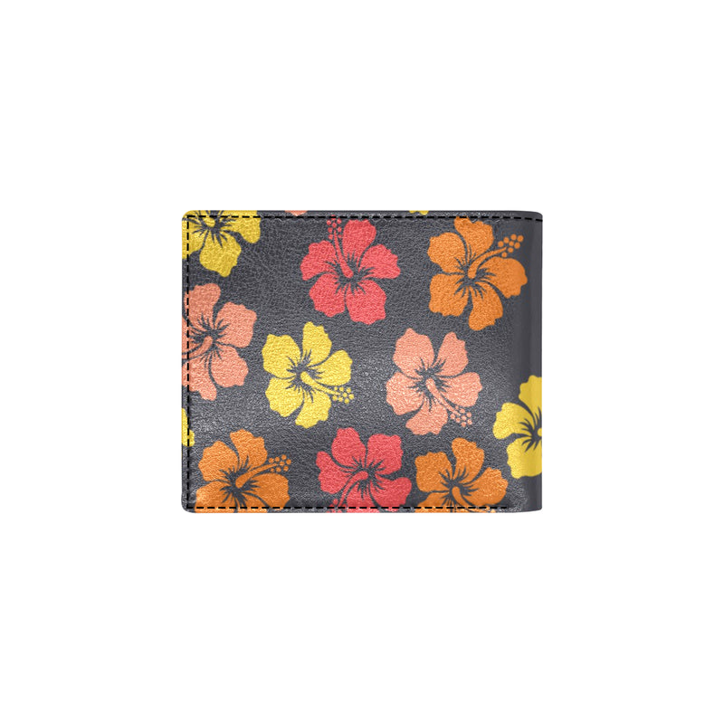 Hibiscus Pattern Print Design HB024 Men's ID Card Wallet