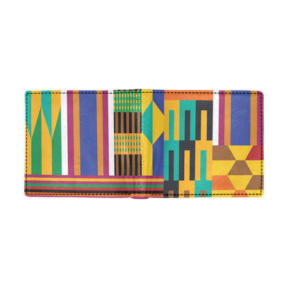 Kente Pattern Print Design 03 Men's ID Card Wallet