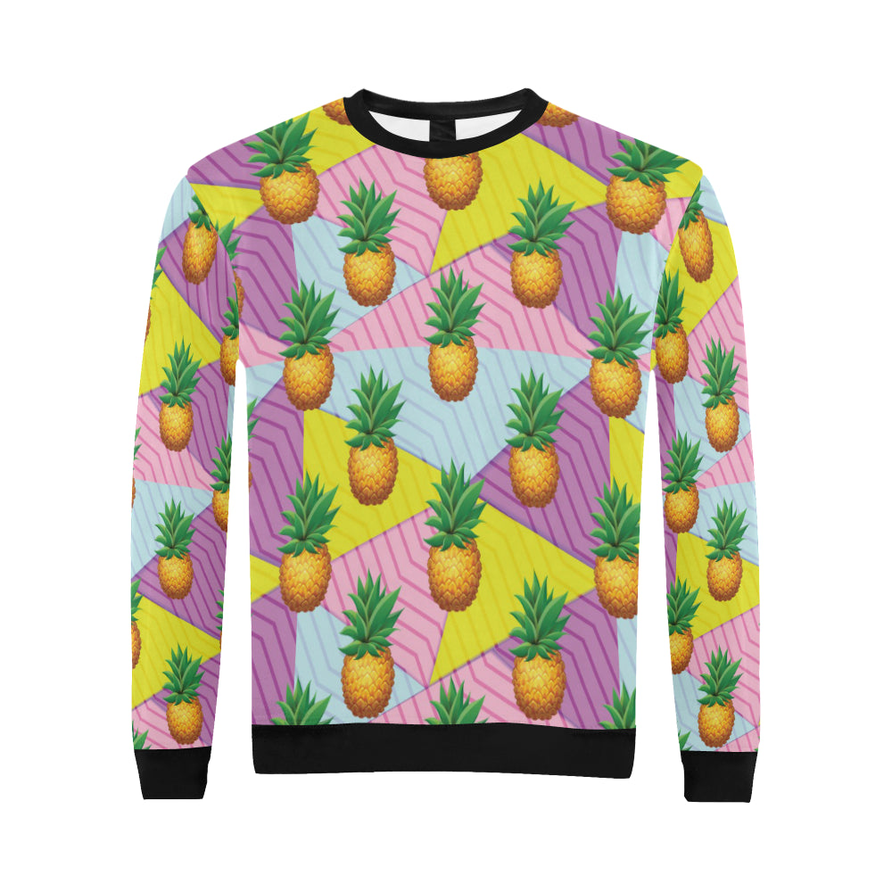 Pineapple Pattern Print Design PP05 Men Long Sleeve Sweatshirt