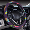 Hawaiian Themed Pattern Print Design H024 Steering Wheel Cover with Elastic Edge