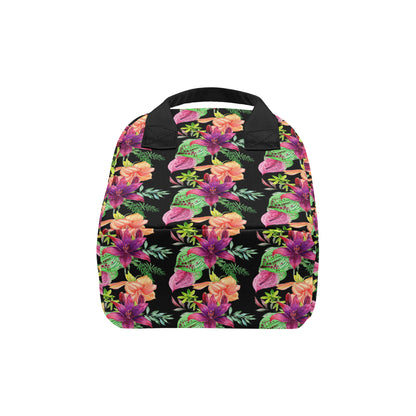 Amaryllis Pattern Print Design AL09 Insulated Lunch Bag