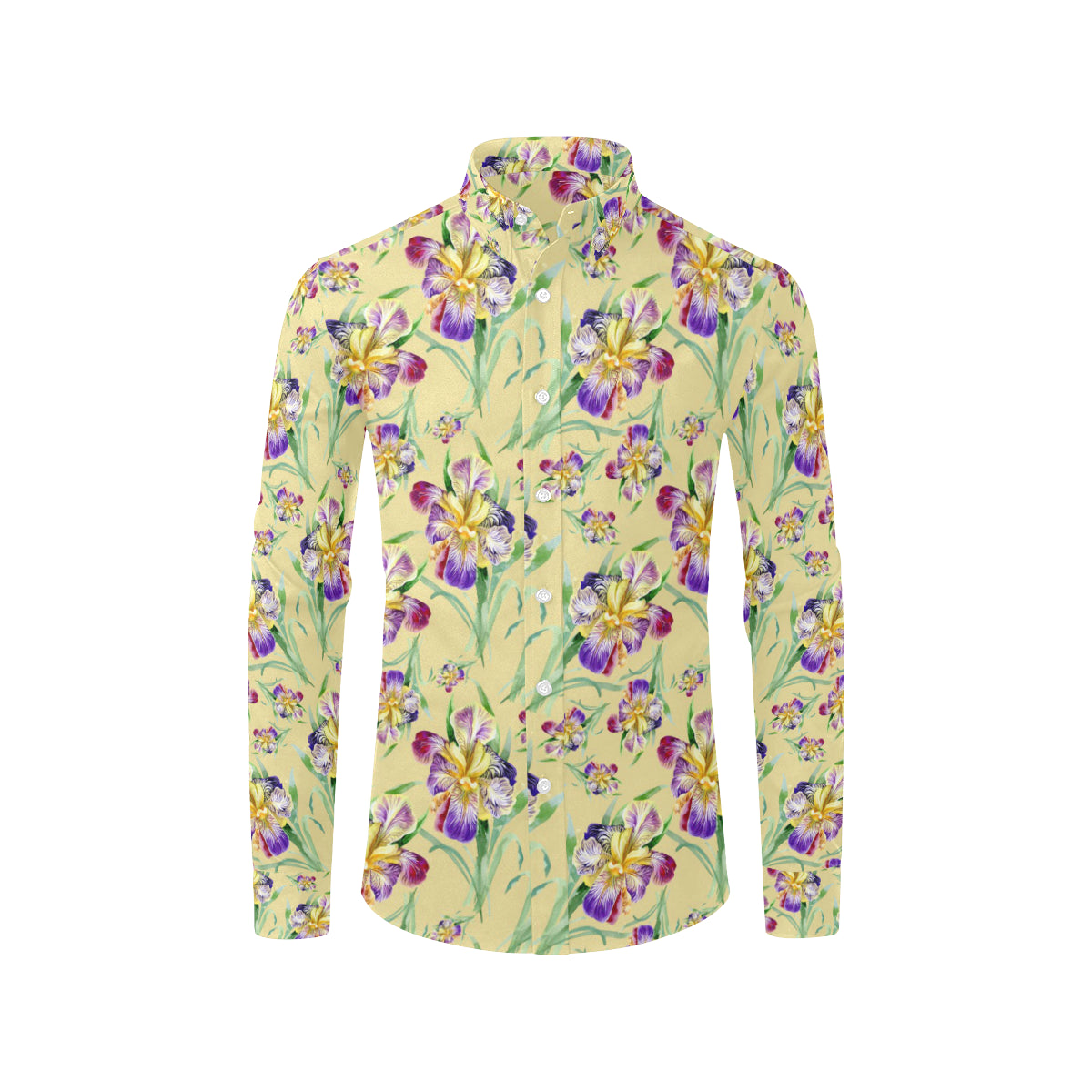 Iris Pattern Print Design IR06 Men's Long Sleeve Shirt