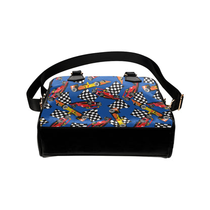 Racing Pattern Print Design A01 Shoulder Handbag
