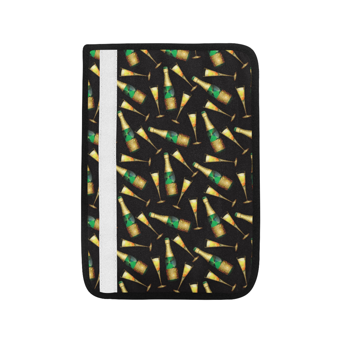Champagne Pattern Print Design 02 Car Seat Belt Cover