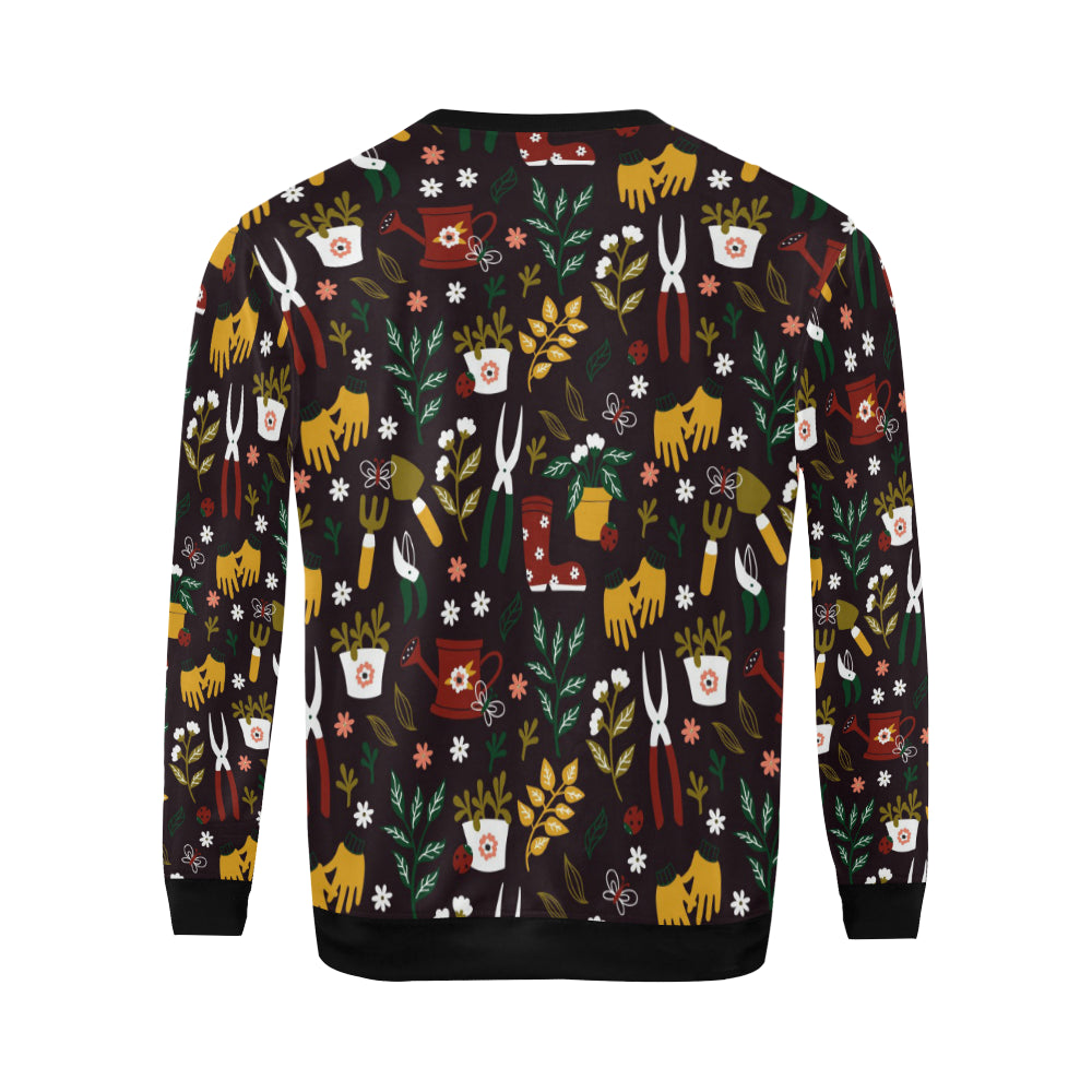 Gardening Pattern Print Design G05 Men Long Sleeve Sweatshirt