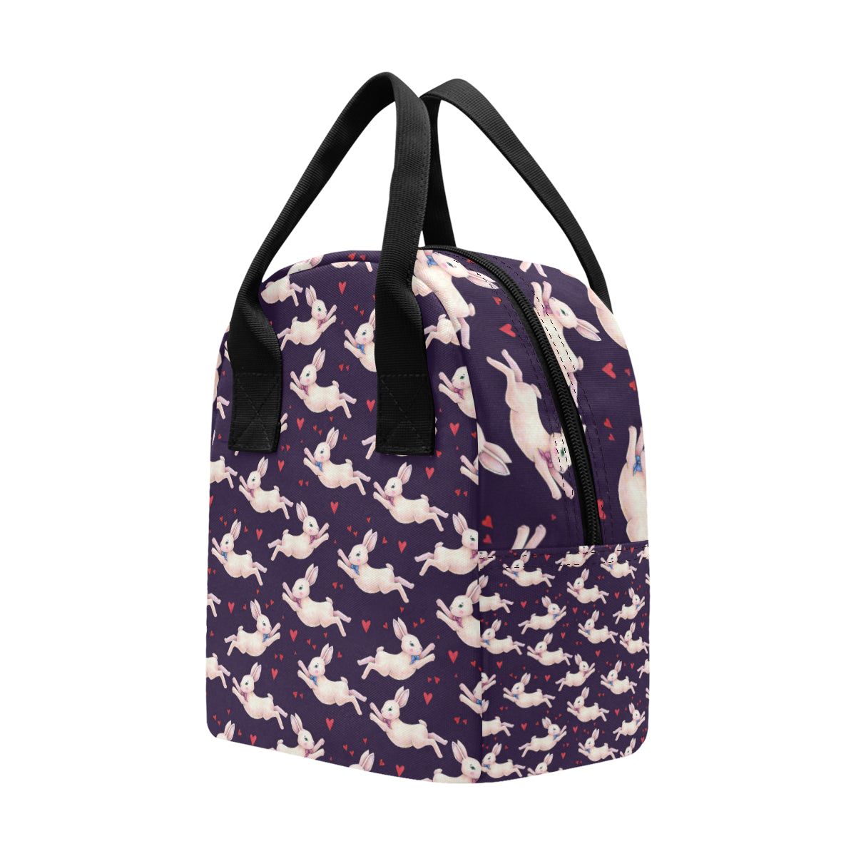 Rabbit Pattern Print Design RB016 Insulated Lunch Bag
