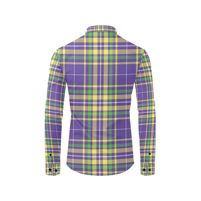 Mardi Gras Pattern Print Design 010 Men's Long Sleeve Shirt