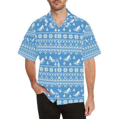 Ski Knit Pattern Print Design LKS302 Men's Hawaiian Shirt