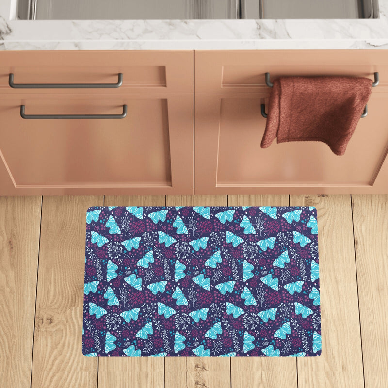 Butterfly Pattern Print Design 011 Kitchen Mat