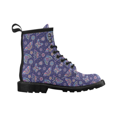 Butterfly Print Design LKS303 Women's Boots