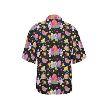 Easter Eggs Pattern Print Design RB06 Women's Hawaiian Shirt
