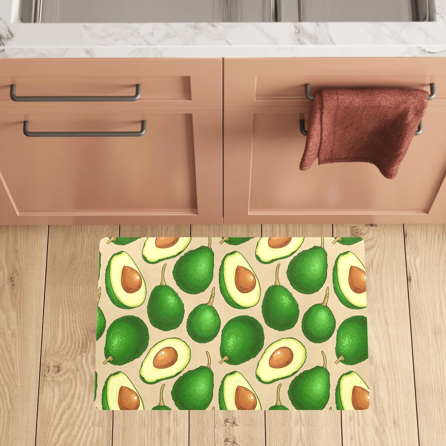 Avocado Pattern Print Design AC010 Kitchen Mat