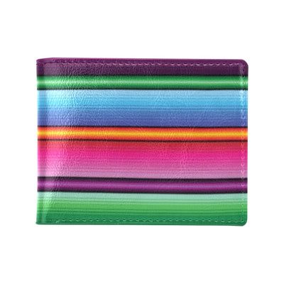 Mexican Blanket Colorful Print Pattern Men's ID Card Wallet