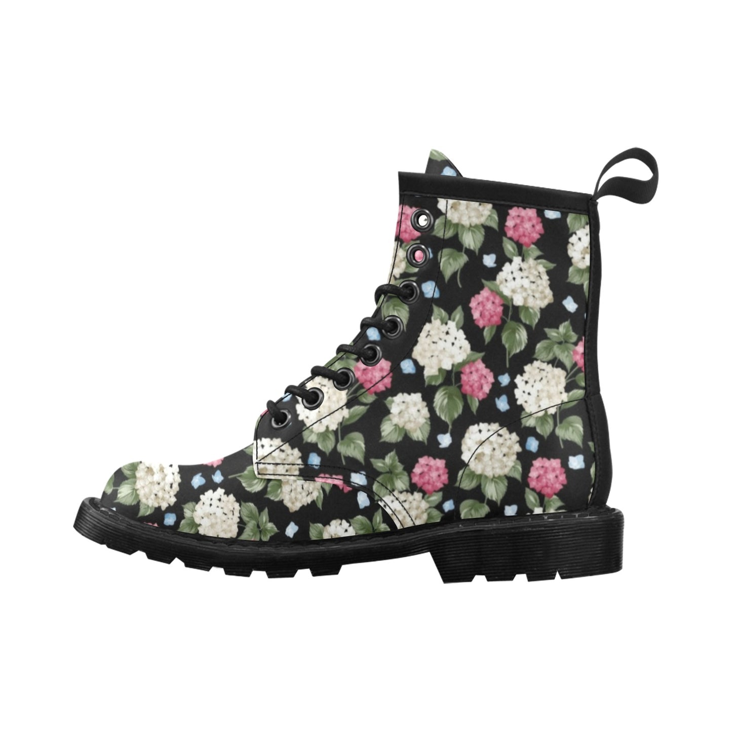 Hydrangea Pattern Print Design HD09 Women's Boots