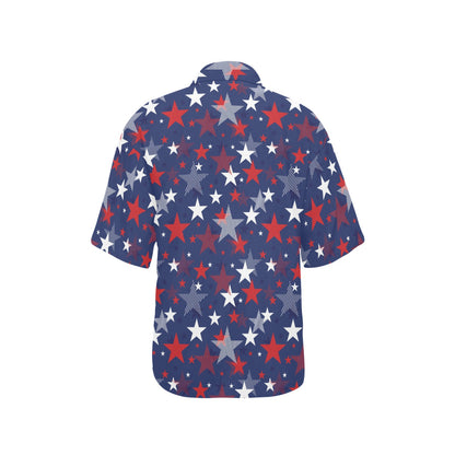 Star Print Design LKS304 Women's Hawaiian Shirt