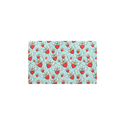 Angel Wings Heart Pattern Print Design 02 Kitchen Mat