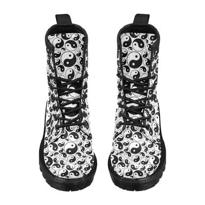 Yin Yang Print Design LKS302 Women's Boots
