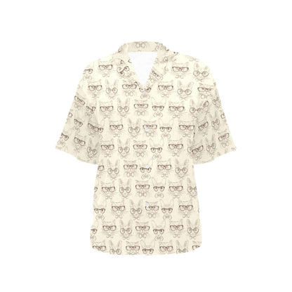 Cat Pattern Print Design 02 Women's Hawaiian Shirt