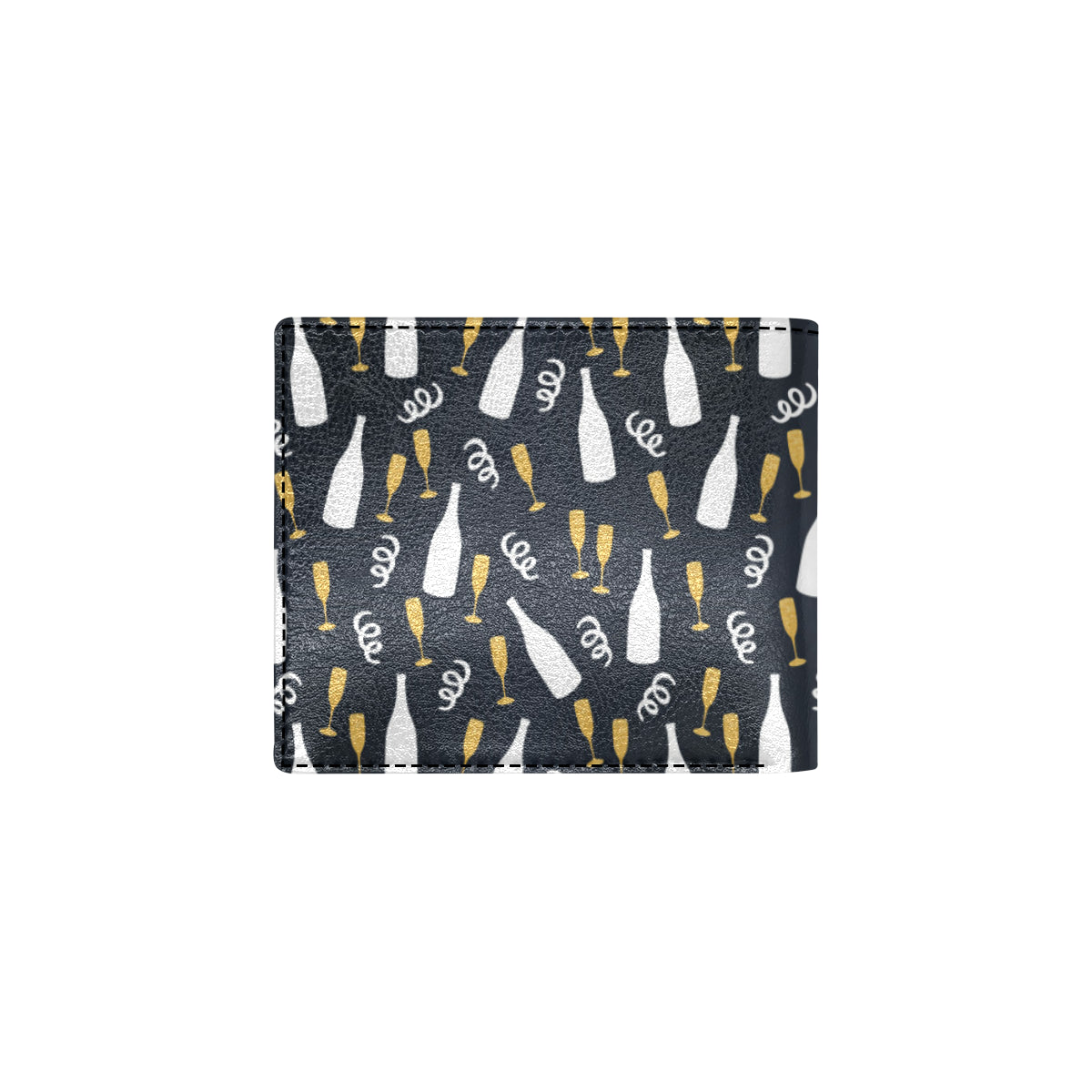 Champagne Pattern Print Design 01 Men's ID Card Wallet