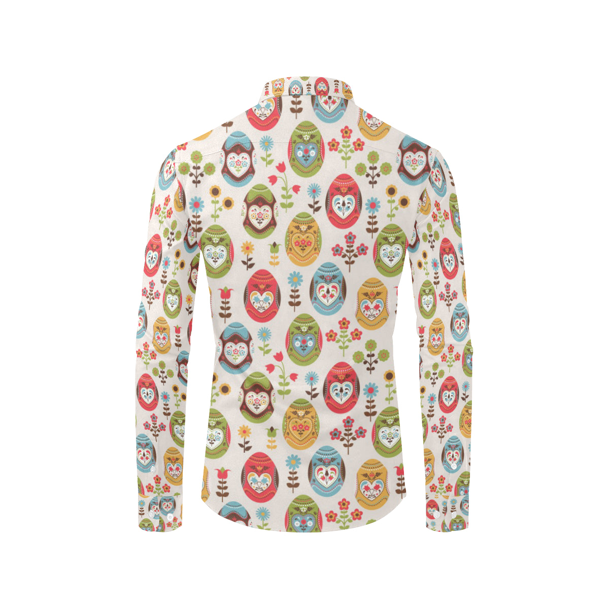 Easter Eggs Pattern Print Design RB011 Men's Long Sleeve Shirt