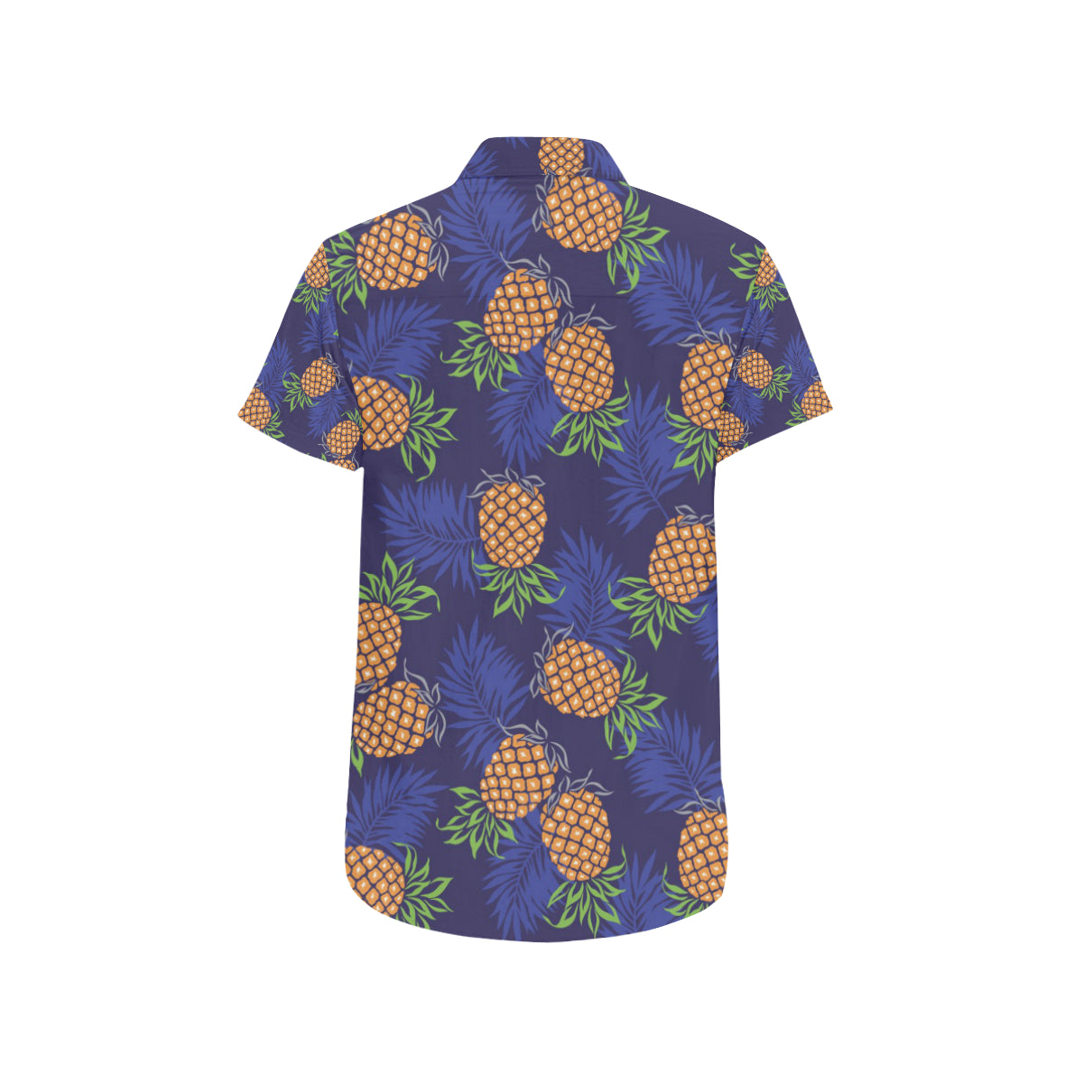 Pineapple Pattern Print Design PP02 Men's Short Sleeve Button Up Shirt