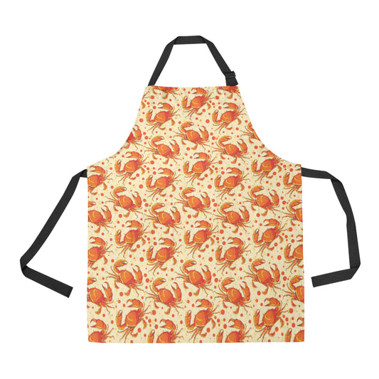Crab Pattern Print Design 01 Apron with Pocket