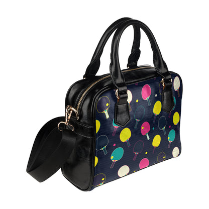 Ping Pong Pattern Print Design A04 Shoulder Handbag