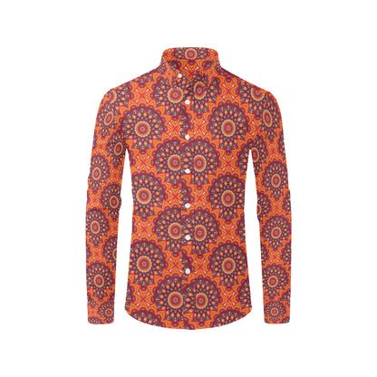 Bohemian Pattern Print Design 04 Men's Long Sleeve Shirt