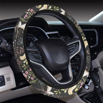 Deer Floral Jungle Steering Wheel Cover with Elastic Edge