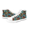 Underwater Animal Print Design LKS301 High Top Women's White Shoes