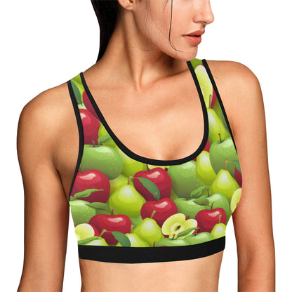 Apple Pattern Print Design AP03 Sports Bra